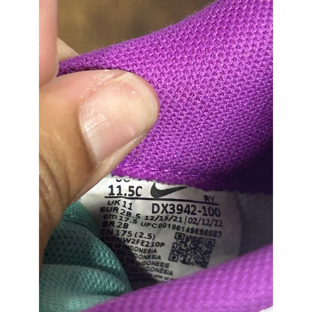 Nike AIR FORCE 1 LOW '07 LV8‎ GS Purple [DX3933-100] Size 11.5C Youth Toddler